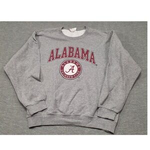 Alabama Crimson Tide Soffe Crewneck Sweatshirt Heather Grey Mens Large NCAA L